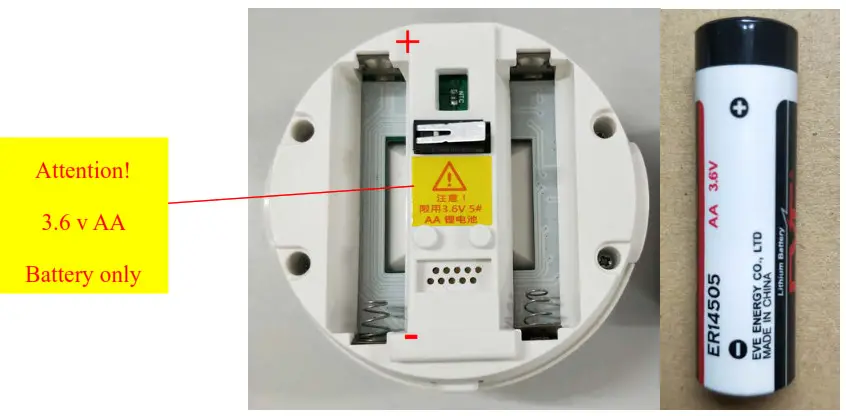 Wireless Occupancy & Temperature & Light Sensor - Installation battery steps Step 2
