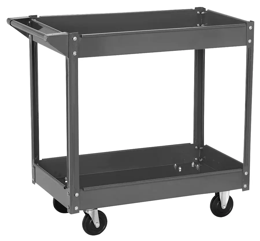 U S GENERAL 5107 Two Shelf Steel Service Cart image