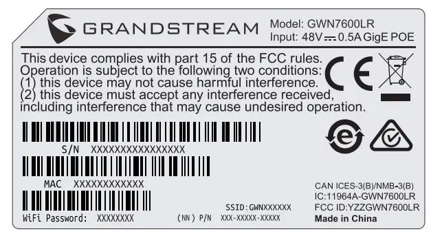 GRANDSTREAM GWN7600LR Outdoor Long Range 802.11ac Wave-2 WiFi Access Point Installation Guide - CONNECT TO GWN7600LR DEFAULT WIFI NETWORK