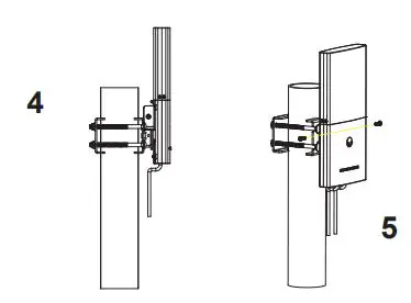 GRANDSTREAM GWN7600LR Outdoor Long Range 802.11ac Wave-2 WiFi Access Point Installation Guide - Install the 2x Assembled screws to fix GWN7600LR