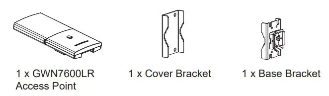 GRANDSTREAM GWN7600LR Outdoor Long Range 802.11ac Wave-2 WiFi Access Point Installation Guide - PACKAGE CONTENTS