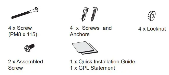 GRANDSTREAM GWN7600LR Outdoor Long Range 802.11ac Wave-2 WiFi Access Point Installation Guide - PACKAGE CONTENTS