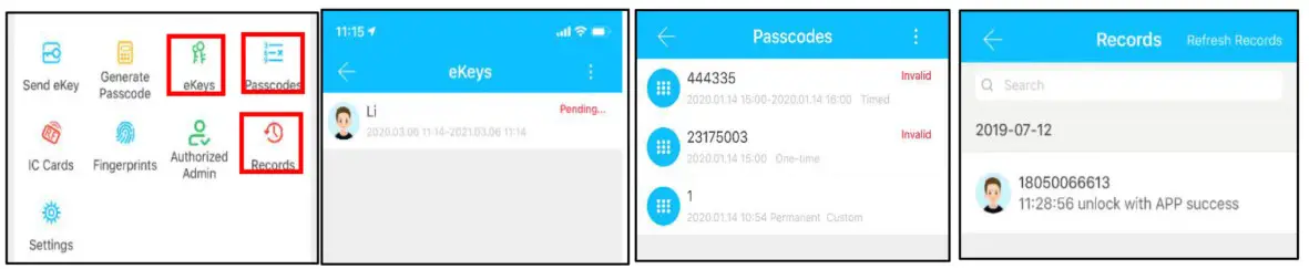 sylvan SL35E Electronic Lock- Unlock Records