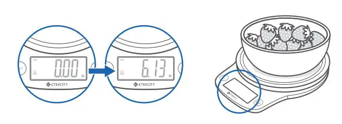 ETEKCITY EK9000 Digital Kitchen Scale User Manual - Figure 2.1