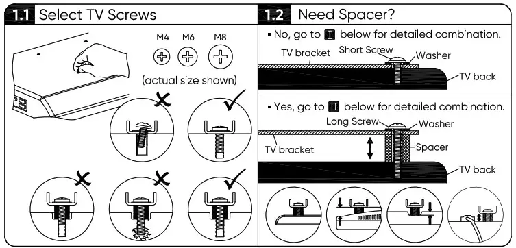Onn 50-86 Tilting TV Wall Mount - Step 1
