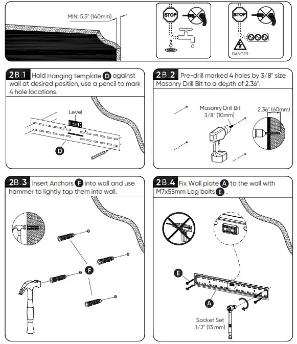 Onn 50-86 Tilting TV Wall Mount - Step 2b
