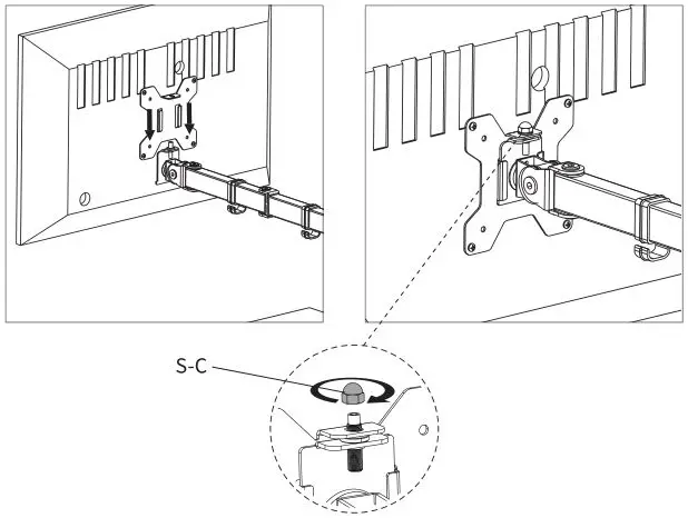 VIVO Dual Monitor Desk Stand - ASSEMBLY STEPS 4