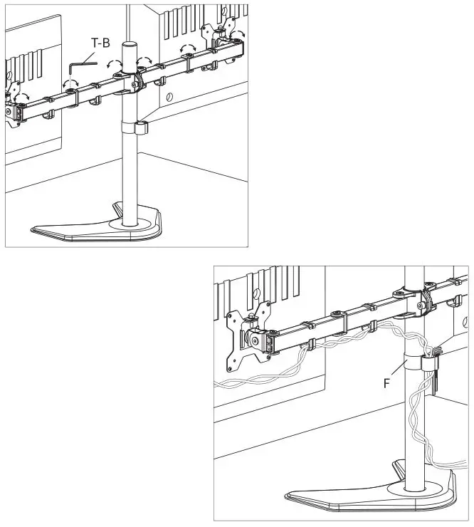 VIVO Dual Monitor Desk Stand - ASSEMBLY STEPS 6