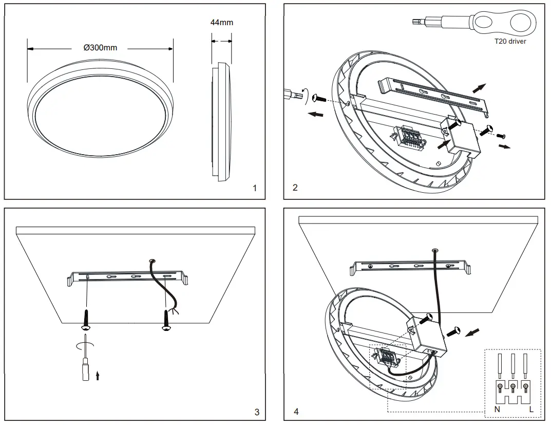 ROBUS REA1340-01 Elegance 13w-18w IP54 LED Non-Dimmable fig1