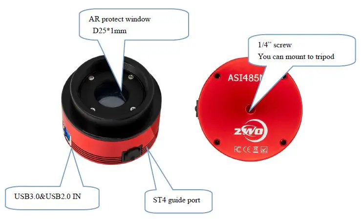 ZWO ASI485 USB 3.0 Color CMOS Astronomy Camera Holiday Bundle fig 4