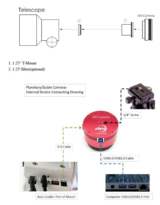ZWO ASI485 USB 3.0 Color CMOS Astronomy Camera Holiday Bundle fig 6
