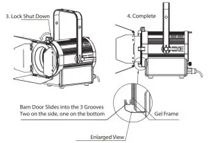 ADJ Fr15oz Encore Lighting Fixture with Barn Doors - figure 10