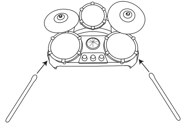 MGA 654824EUC Jam Set-Toy Drums with Drumsticks - Store Your Drum Sticks