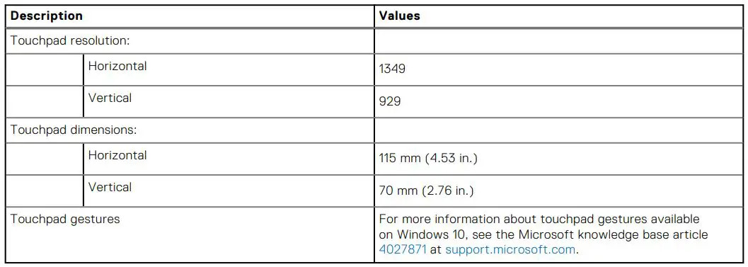 DELL Inspiron 5406 2-in-1 - Touchpad