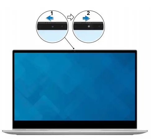 DELL Inspiron 5406 2-in-1 - Using the privacy shutter