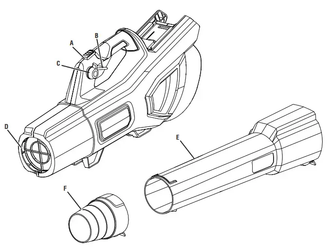 RYOBI RY404010 40 Volt Brushless Blower- Fig 1