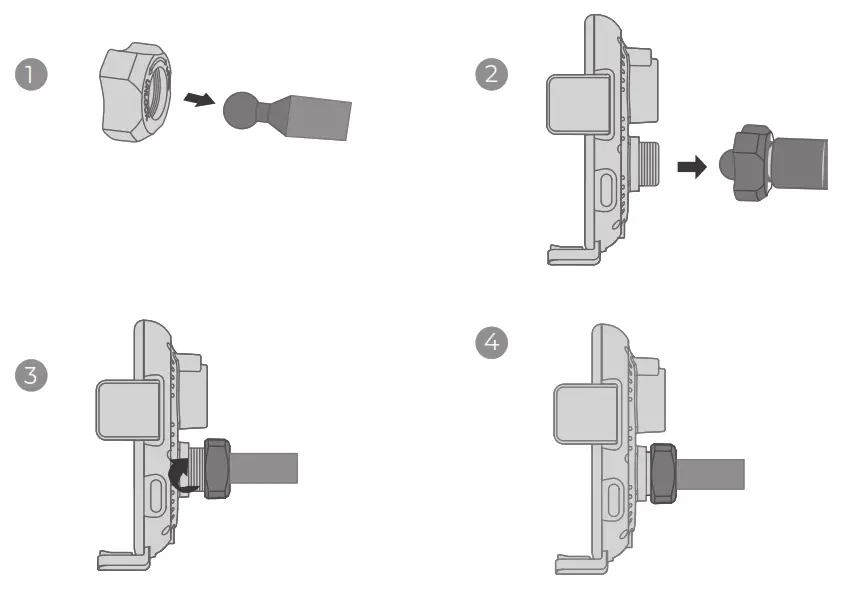 MPOW Auto-Lock Wireless Car Charger Mount - Assembly