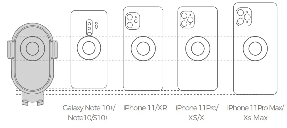 MPOW Auto-Lock Wireless Car Charger Mount - Precise Alignment