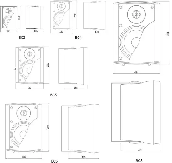 adastra BC Series 100911UK Indoor Speakers - 2