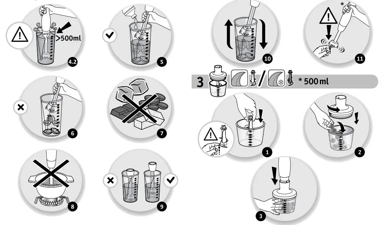 Tefal HB46E8 Eco Respect Hand Blender Instruction Manual - How to use