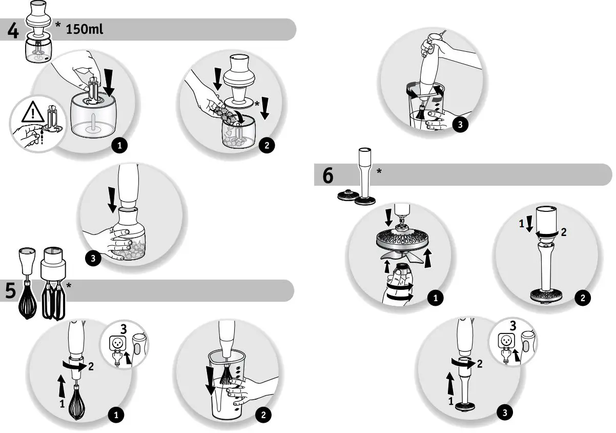Tefal HB46E8 Eco Respect Hand Blender Instruction Manual - How to use