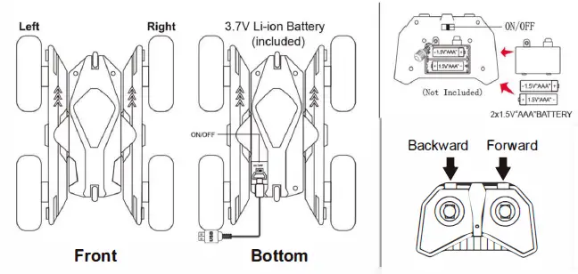 SINOVAN-S8985A-Mini-Cool-Virtuosity-360-Stunt-2-4GHz-Car-Roll-Zone-3