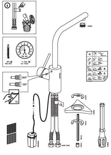 IKEA-903.594.95 -tAMNAREN Kitchen-Mixer-with-Sensor-fig-2