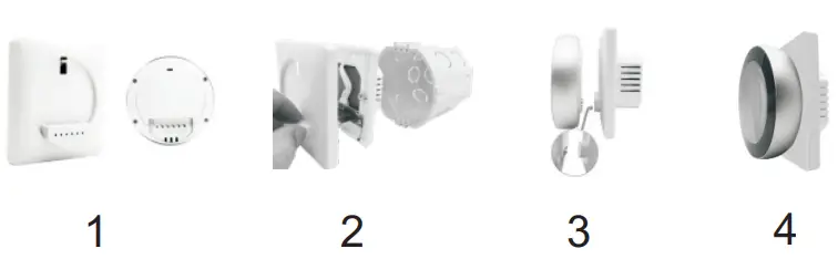 BEOK TGR87 Round WiFi Fan Coil Thermostat Instruction Manual - Installation Instruction