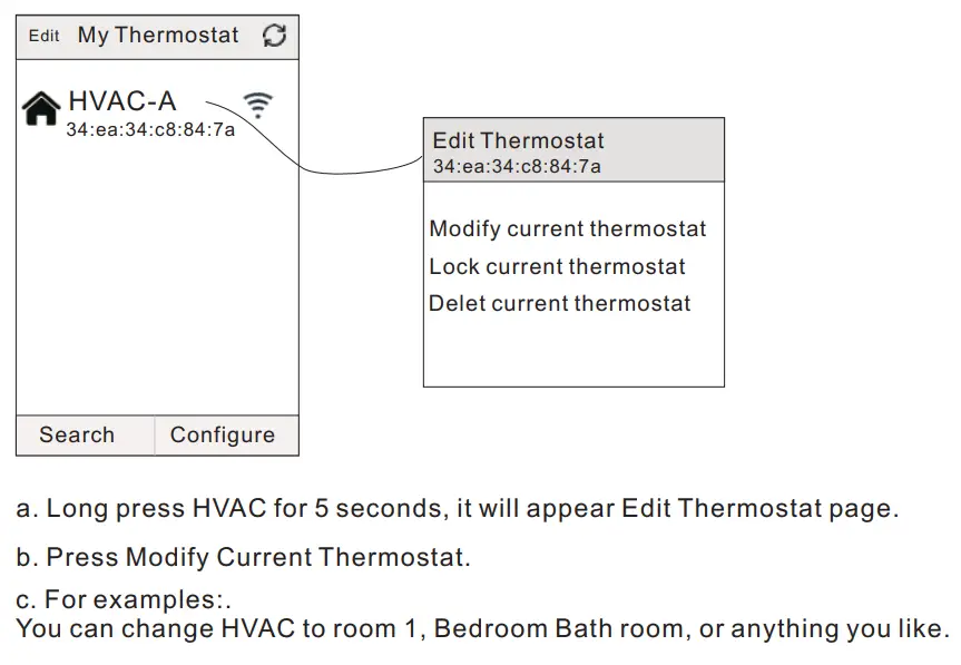 BEOK TGR87 Round WiFi Fan Coil Thermostat Instruction Manual - Phone part setting