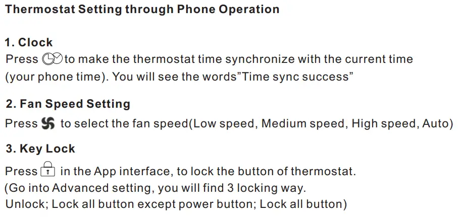 BEOK TGR87 Round WiFi Fan Coil Thermostat Instruction Manual - Thermostat Setting through Phone Operation