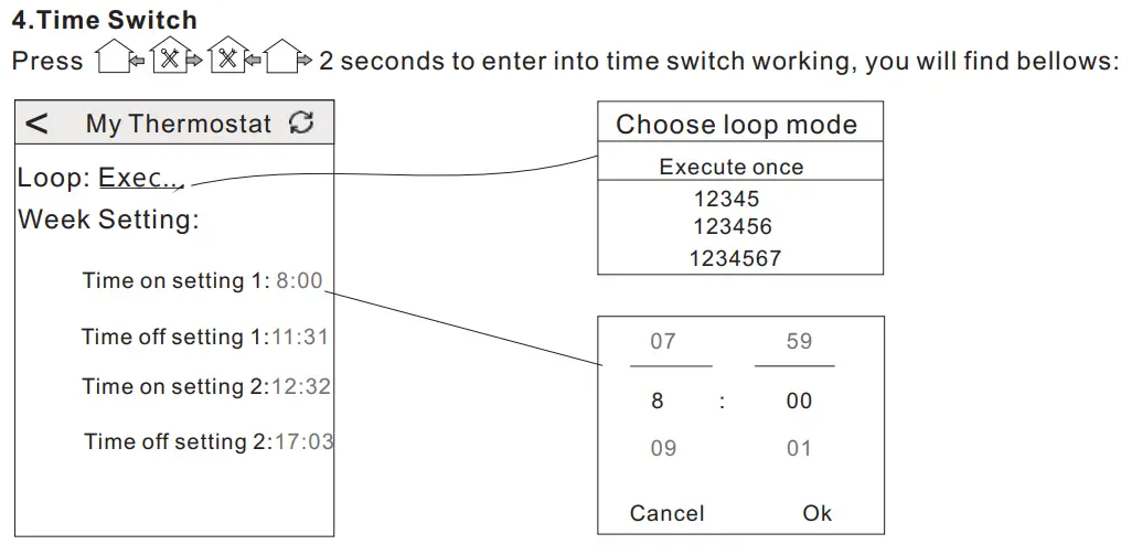 BEOK TGR87 Round WiFi Fan Coil Thermostat Instruction Manual - Thermostat Setting through Phone Operation