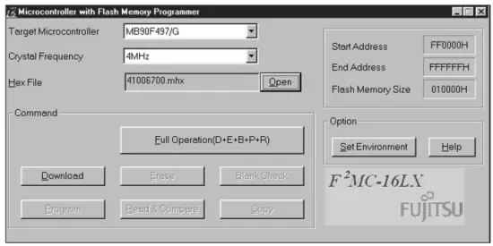 Set up of flash program 