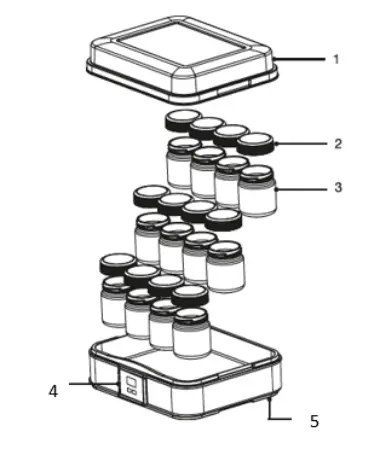 H Koenig ely120 12 Pots Yoghurt Maker - fig