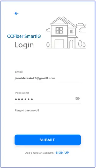 CUMBERLAND CONNECT CCFiber SmartIQ Apps - Sign Upp