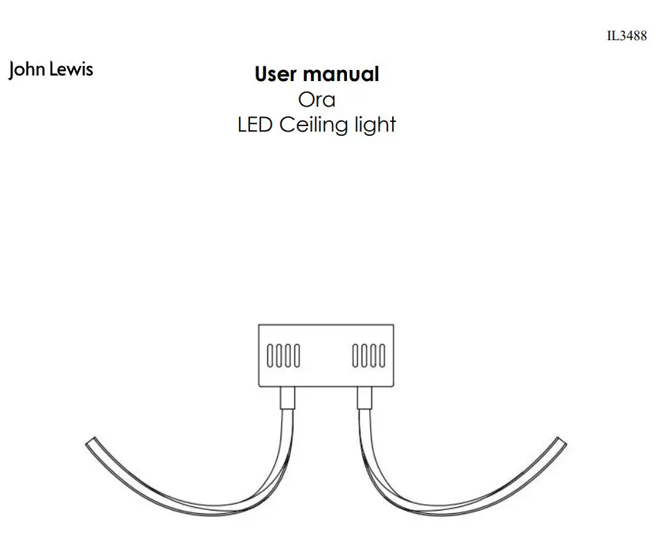 Johan Lewis Ora LED Ceiling light User Manual