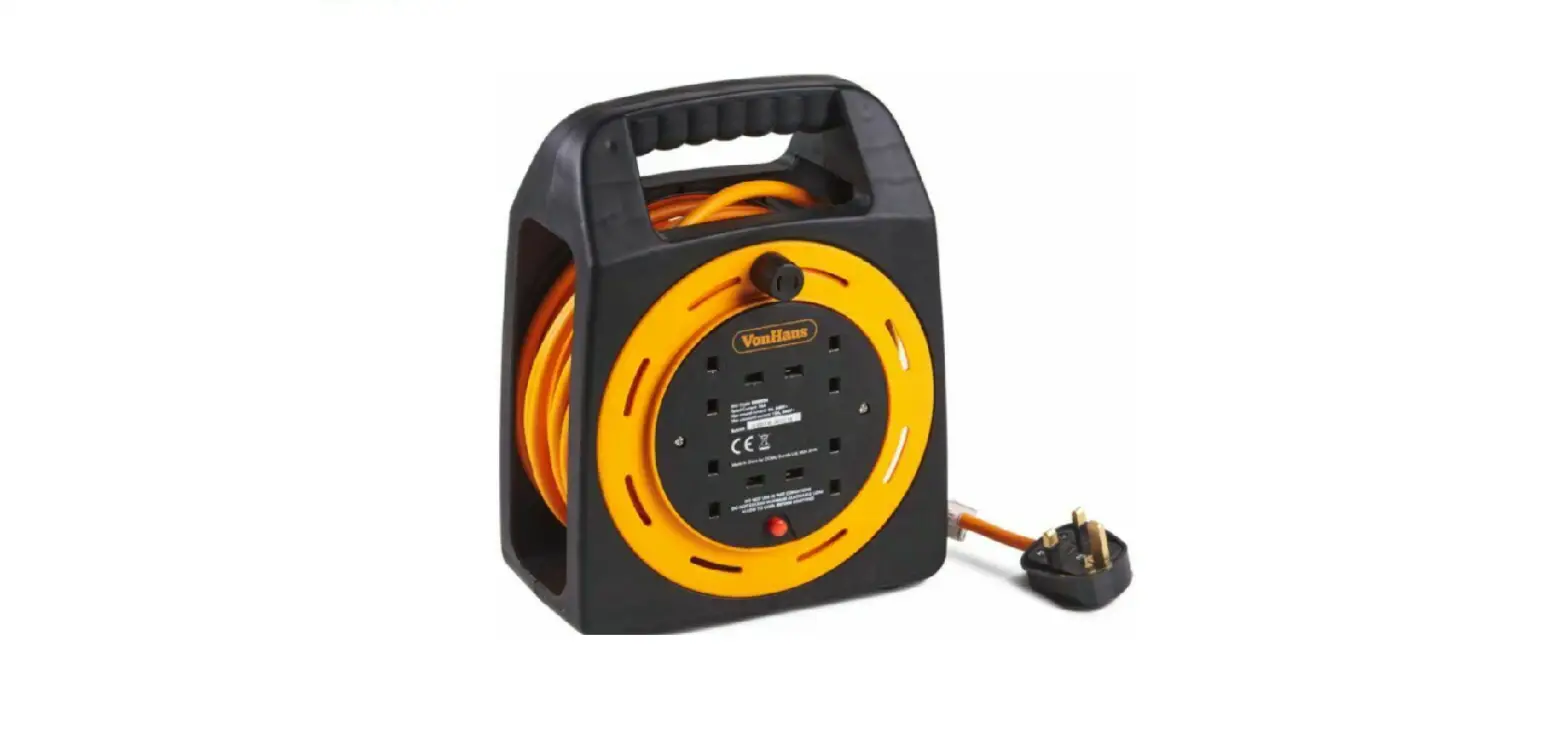 Vonhaus 3500034 15m 4 Gang Extension Reel With Thermal Cut Out User Guide