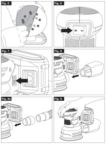 trend T18S ROS125B 125mm 18V Li Ion TXLi Cordless Random Orbit Sander - fig4
