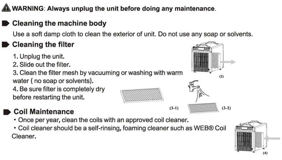 baseaire AirWerx 90 Dehumidifier - Maintenance 1