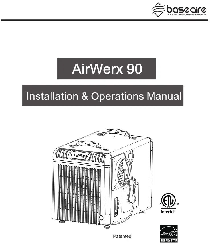 baseaire AirWerx 90 Dehumidifier User Manual