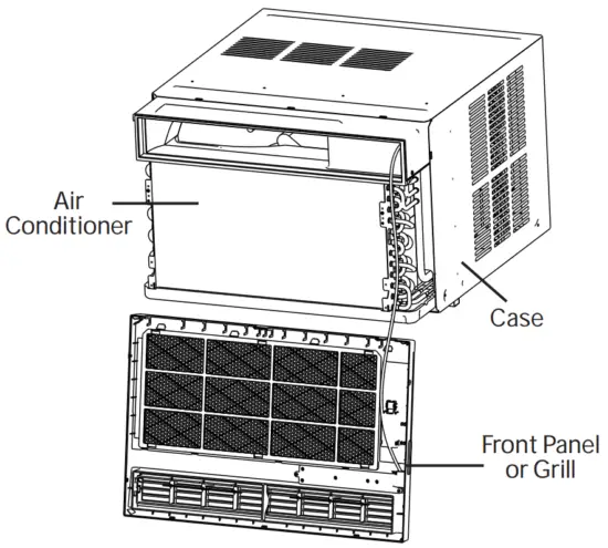 GE Appliances AHTK18BA Room Air Conditioner - Front Panel