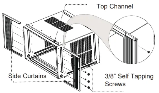 GE Appliances AHTK18BA Room Air Conditioner - curtain retainer