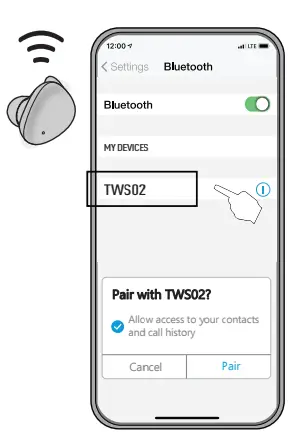 2AXPOTWS 02 Bluetooth wireless headset - 15