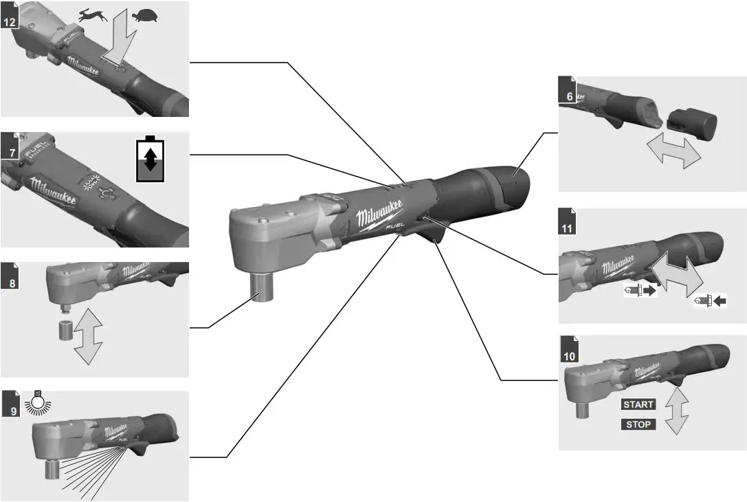 milwaukee M12 FRAIWF12 Fuel 1 2 Inch Right Angle Impact Wrench - Product Overview 1