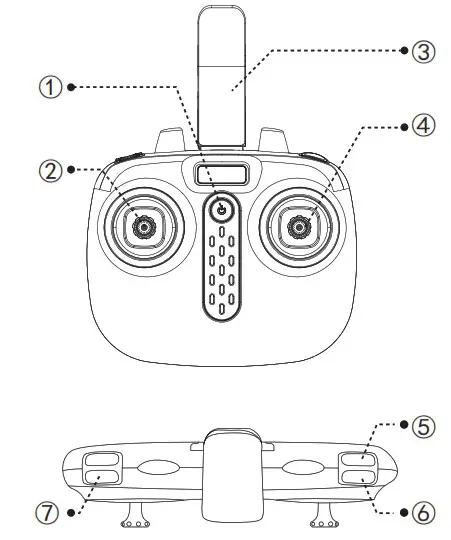 SYMA X600W Foldable Drone with 1080P HD FPV Camera - Remote control components