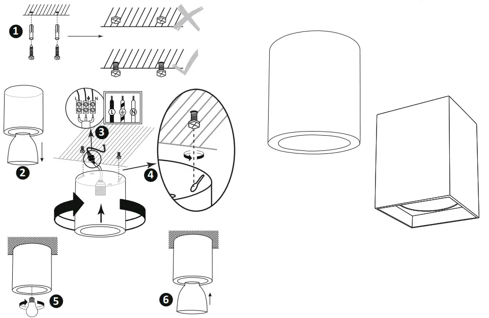 svet 148x130mm Ceiling lights Jupiter