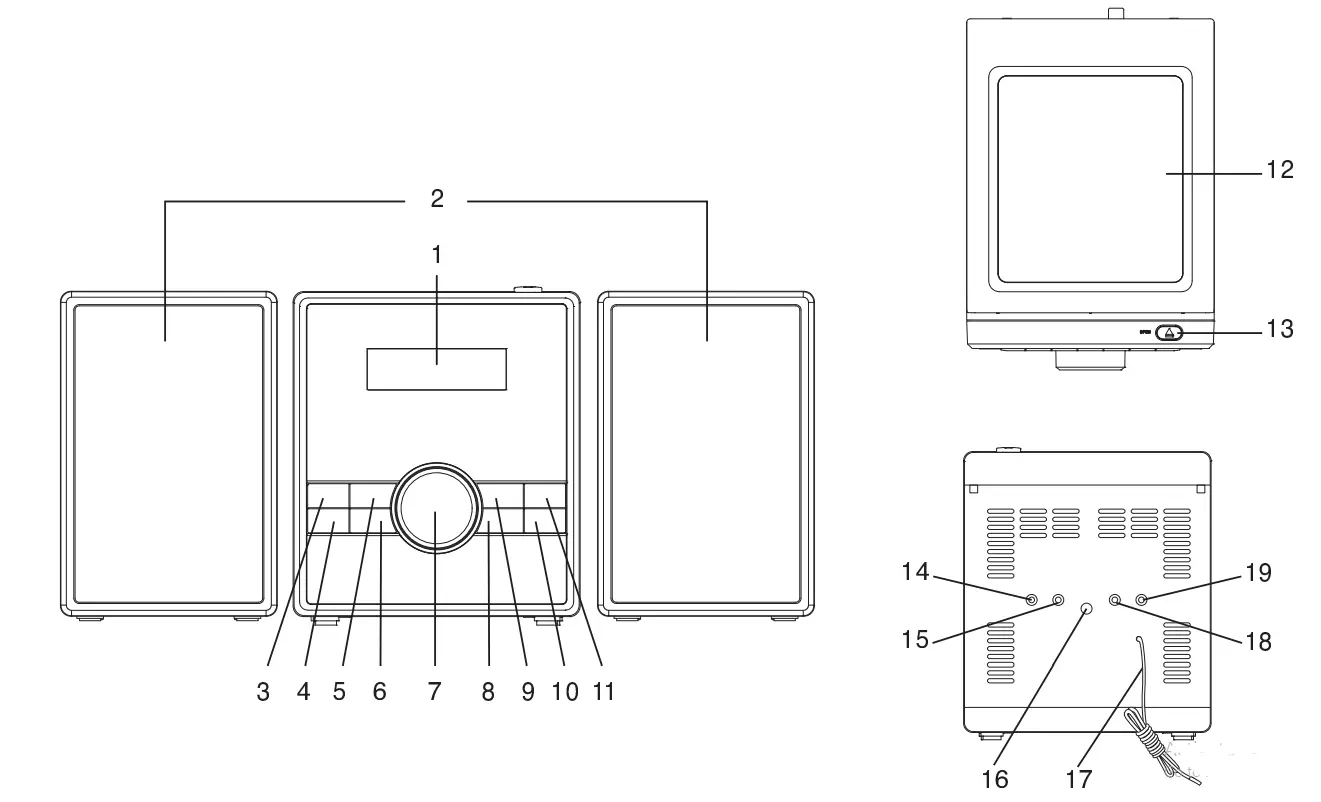 DENVER MCA-230MK2 CD Player with FM Alarm Clock PLL Radio-FIG2
