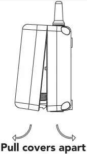 Inserting batteries into receiver and transmitter