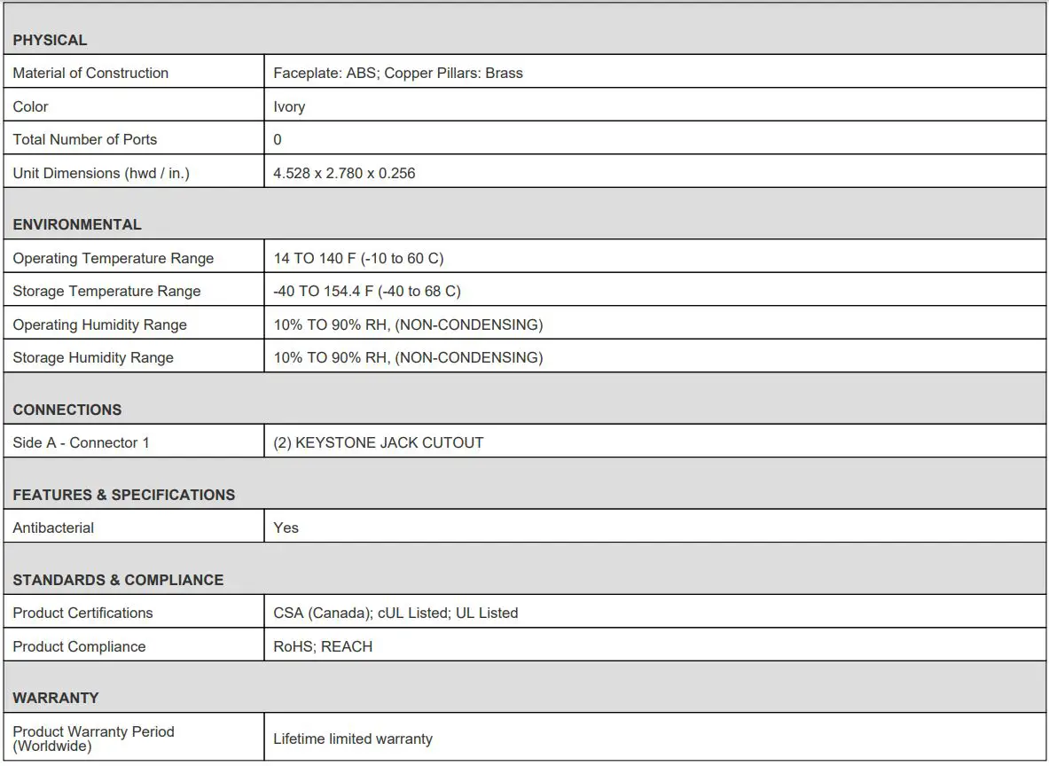 TRIPP-LITEN042DAB-002-IV-Safe-IT-Double-Gang-Antibacterial-Wall-Plate-Decora-Style-2