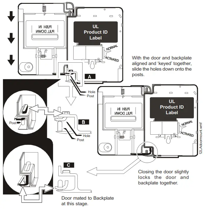 NOTIFIER NBG-12LOB Pull Station - PART LIST