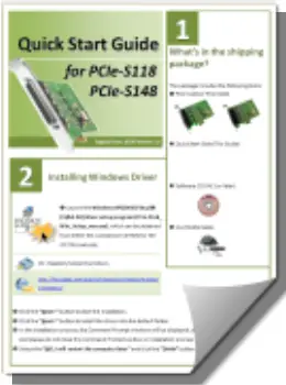 ICP DAS PCIe S142i Serial Communication Board - Start Guide